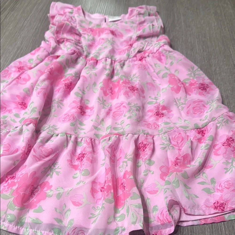 Lovely Pink Floral Kids Dress